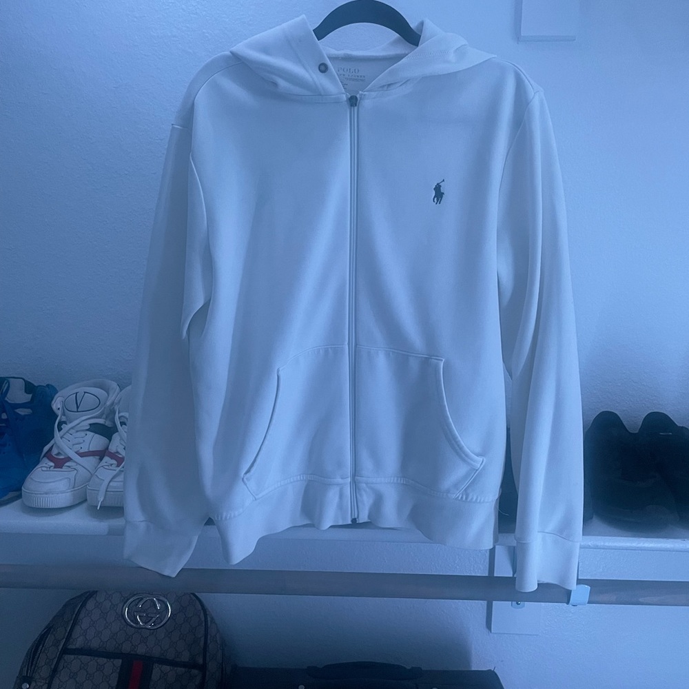 White Polo Hoodie